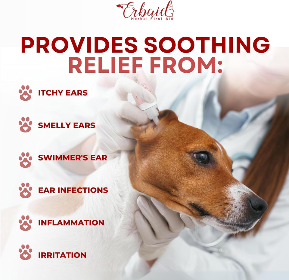 Dog Ear Cleaner  All Natural Ear Drops For Dogs Ear Infection  Eliminates Yeast Odor, Loosens Wax, Prevents Infections, Relieves Itching  Safe, Gentle, Effective Itchy Ear Relief, Made In Usa