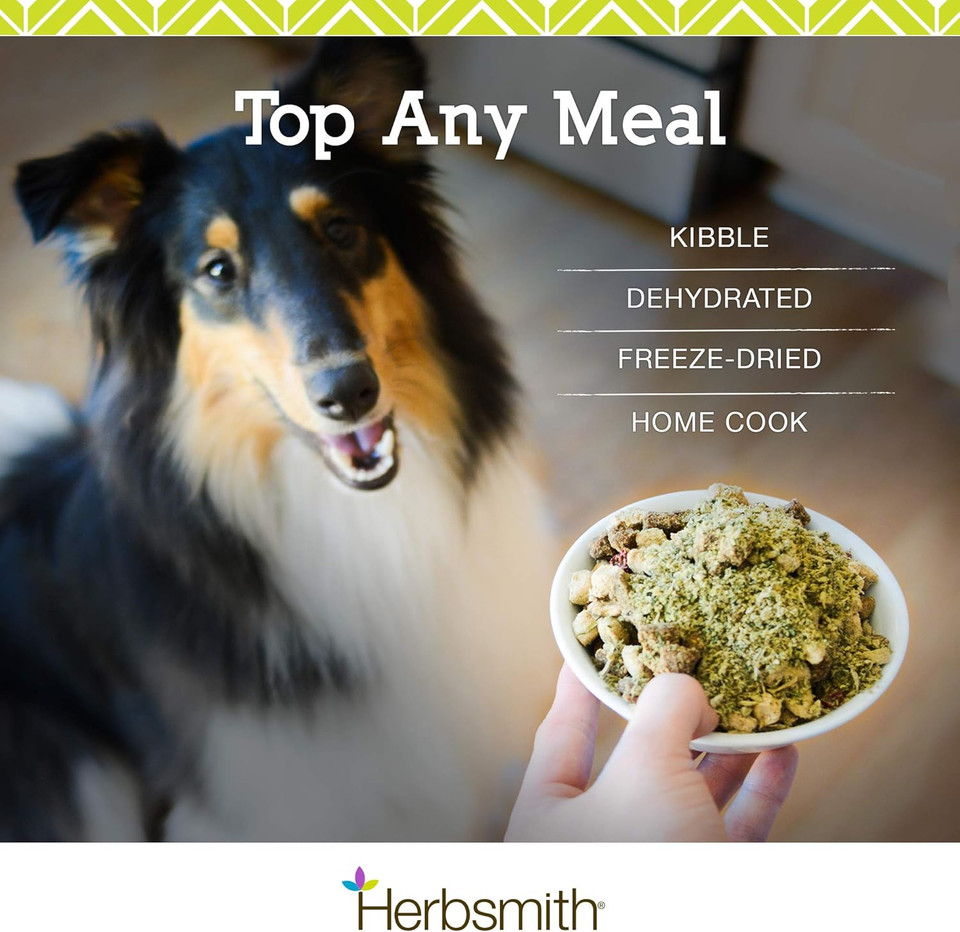 Herbsmith Kibble Seasoning  Freeze Dried Duck  Dog Food Topper For Picky Eaters  Grocery-Grade Fruits + Veggies  3Oz