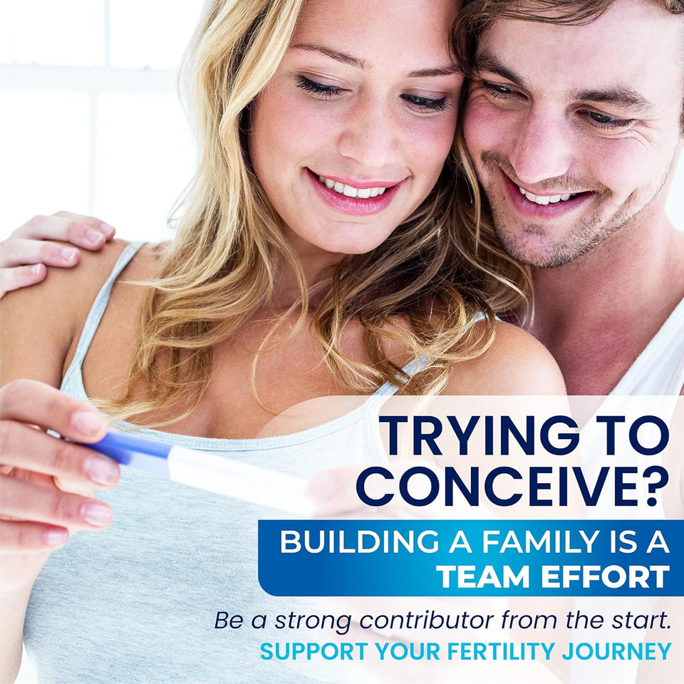 Semen Volume Booster & Male Fertility Supplement - Pre Conception For Him Sperm Health, Count, Motility & Strength With Maca, L-Arginine, Zinc, Folate Acid Prenatal Multivitamins - Erection Pills