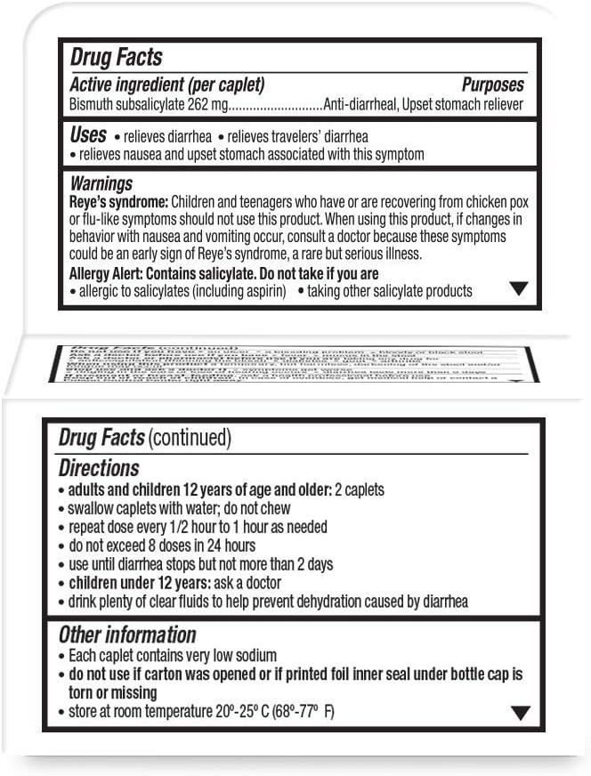 Kaopectate Multi-Symptom Anti-Diarrheal& Upset Stomach Reliever, 28 Caplets, White