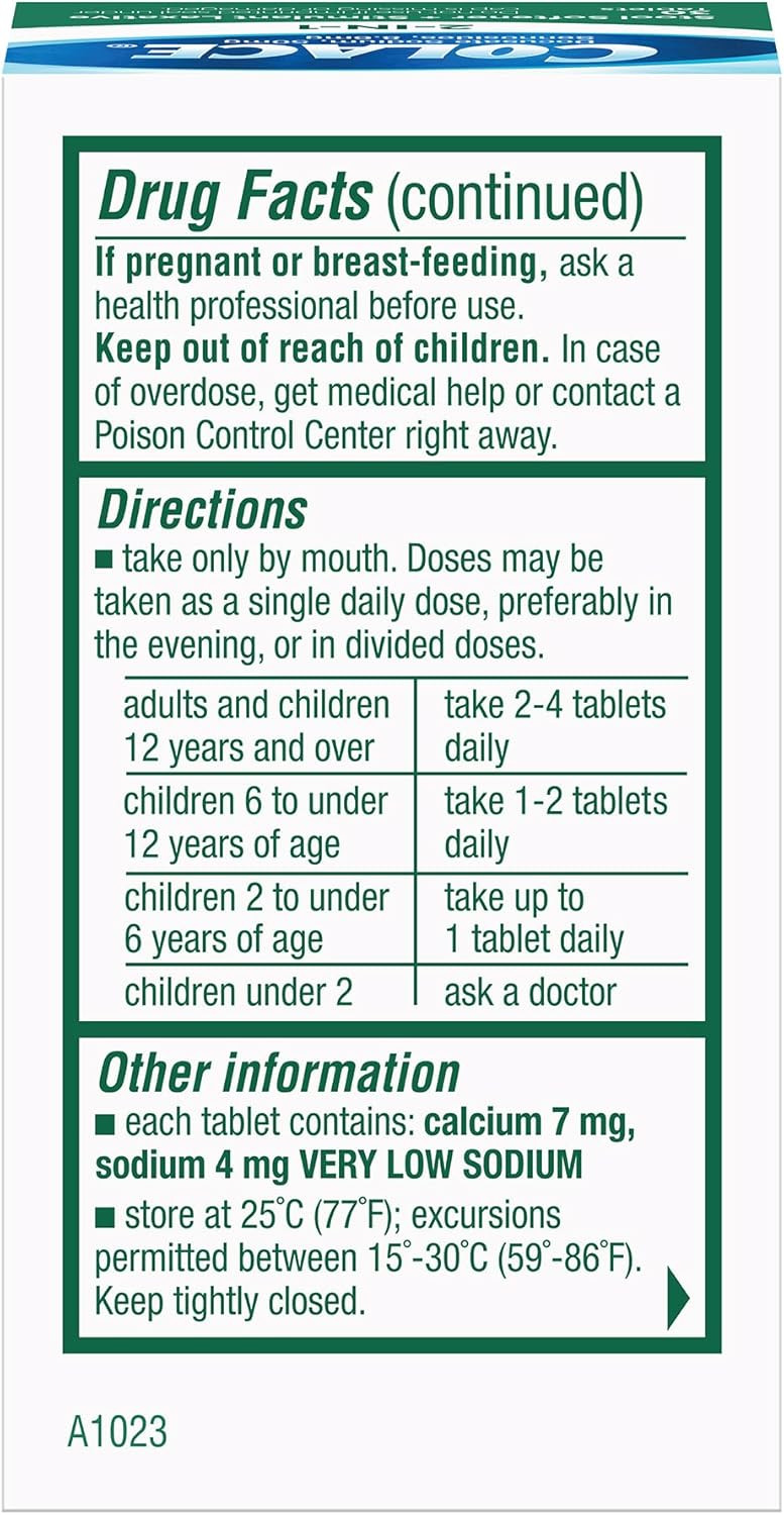 Colace 2-In-1 Stool Softener & Stimulant Laxative Tablets, Gentle Constipation Relief In 6-12 Hours, 30 Count