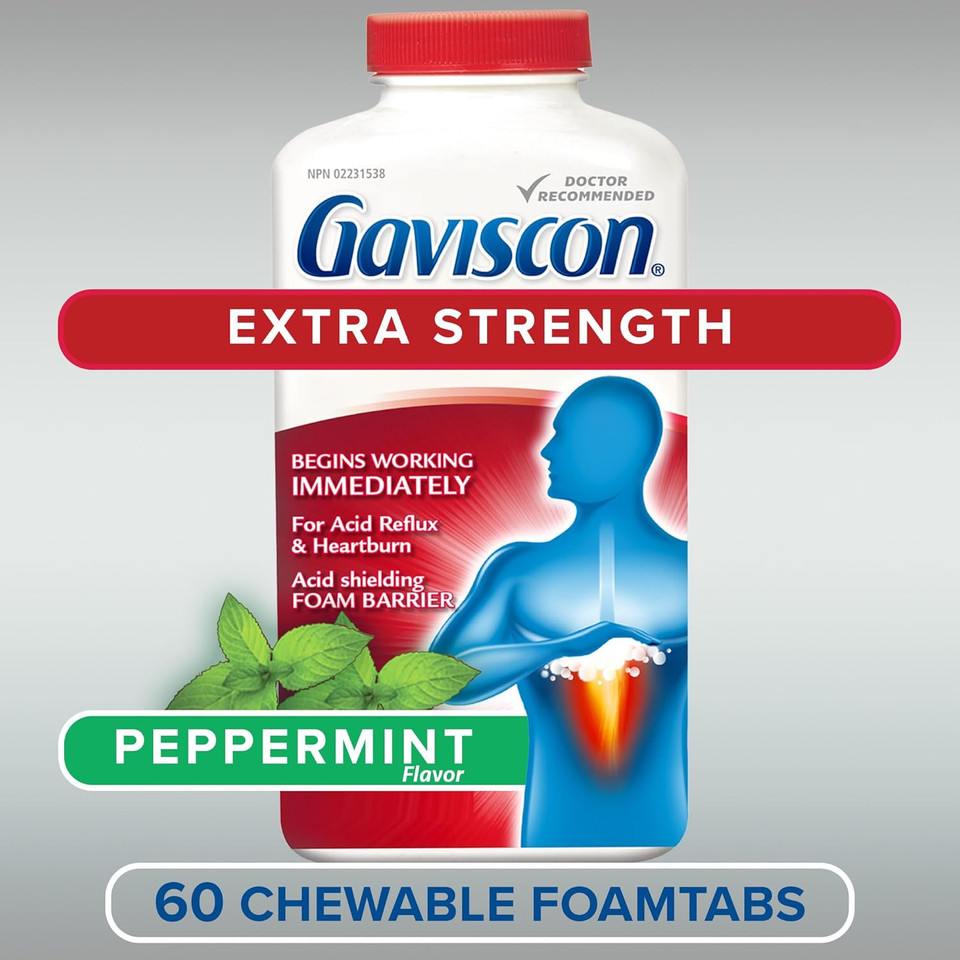 Gaviscon Extra Strength Peppermint 60 Tablets
