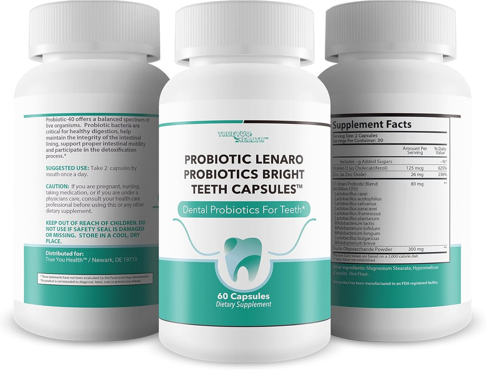 Probiotics Bright Teeth Capsules - Our Best Dental Probiotics White Teeth Support - Dental Probiotics Bright Whitening Teeth Mousse Alternative Capsules - Probiotics For Teeth Probiotic Mouth