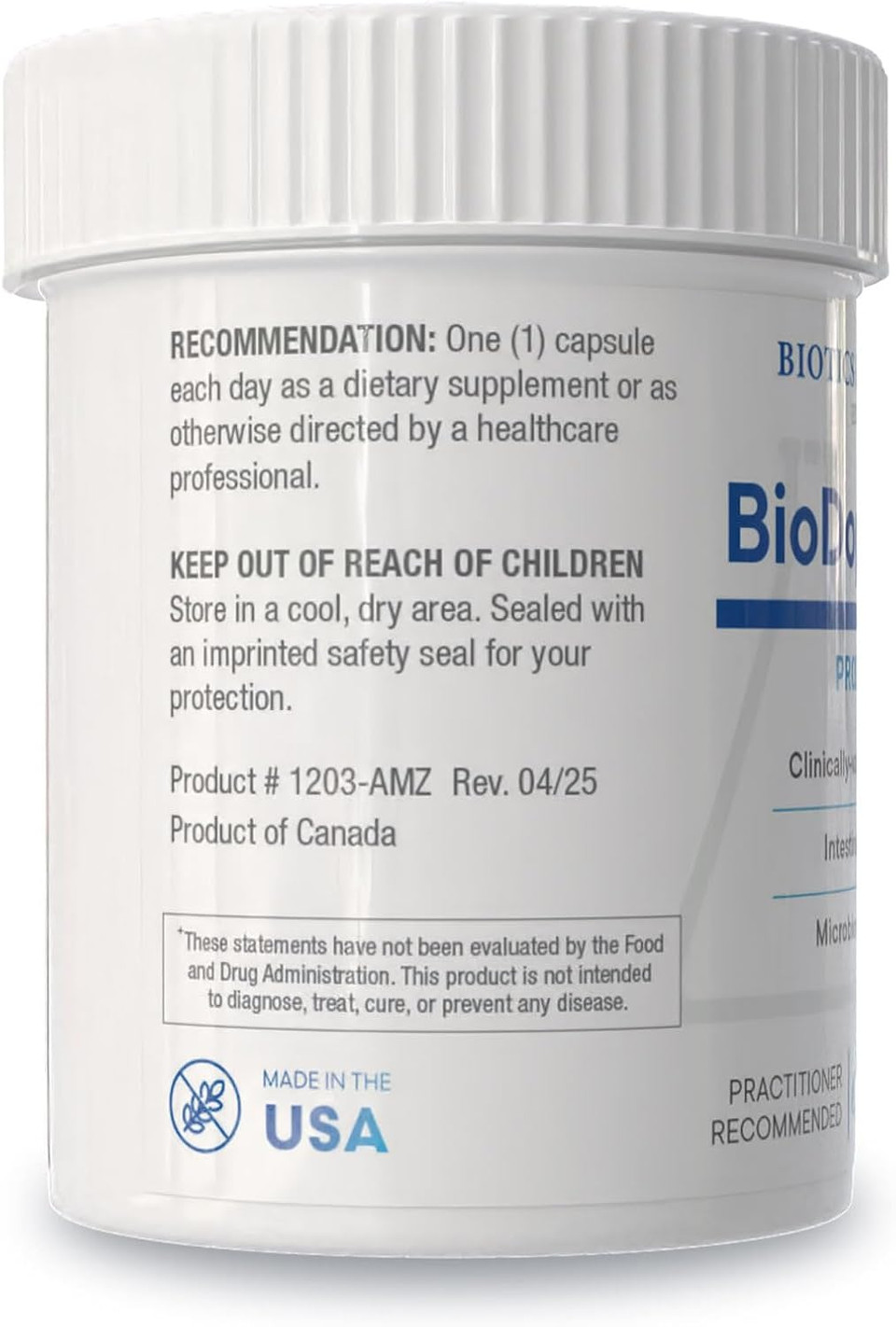 Biotics Research Biodoph-3 Gi Targeted Intensive Gi Probiotic Capsules, Clinically Validated Multi-Species Formula, Gut Health, Immune Support, Dairy Free 30 Capsules