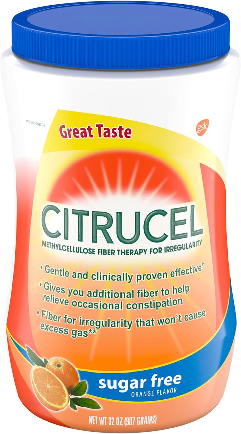 Citrucel Sugar Free Fiber Powder For Occasional Constipation Relief, Methylcellulose Fiber Powder, Orange Flavor - 32 Ounces Citrucel Sugar Free Fiber Powder For Occasional Constipation Relief, Methylcellulose Fiber Powder, Orange Flavor - 32 Ounces