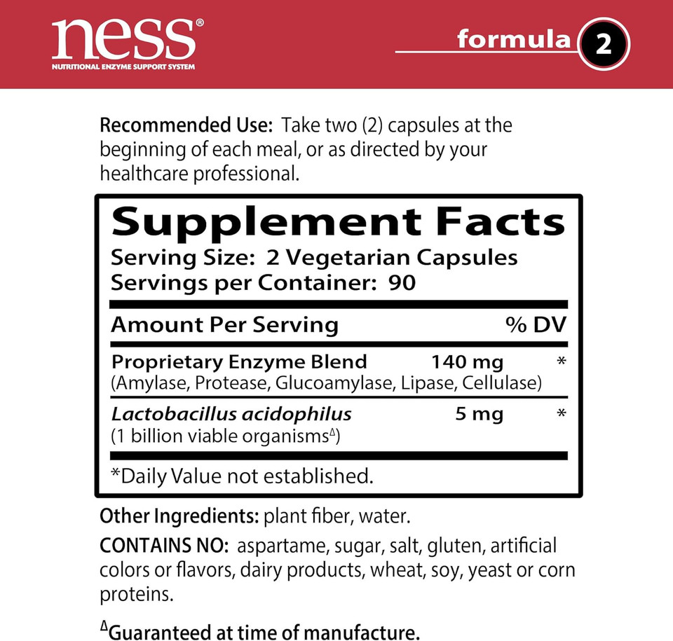 Ness Enzymes- Starch Digest #2 180 Vegcaps