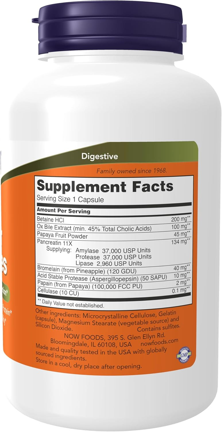 Now Foods, Super Enzymes, Formulated With Bromelain, Ox Bile, Pancreatin And Papain, Super Enzymes, 270 Capsules
