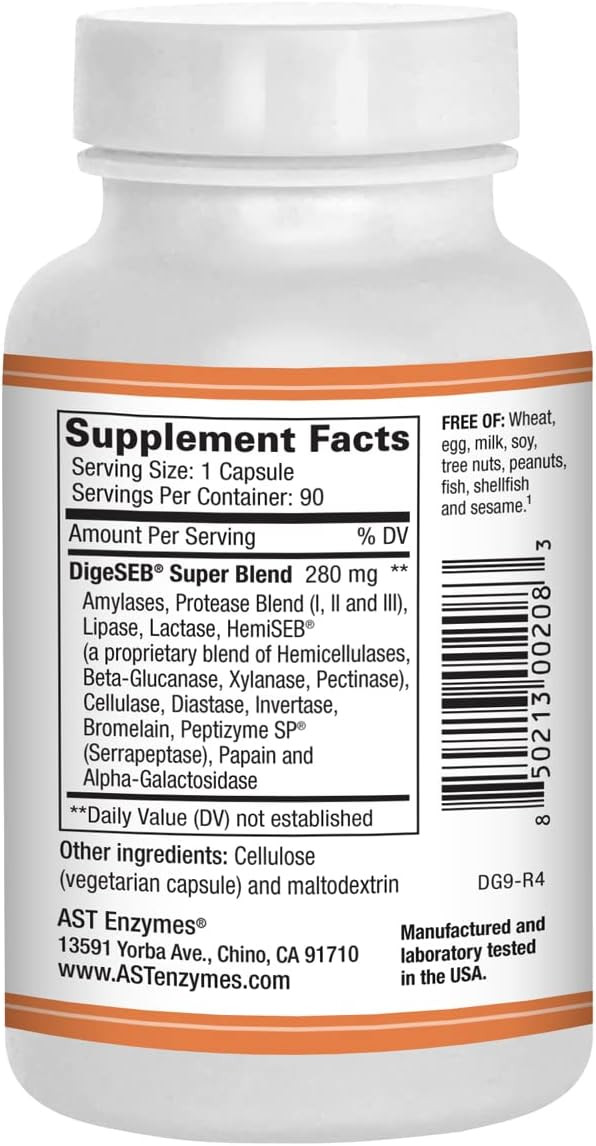 Digest-Gi Digestive Enzyme - (90 X 2) Vegetarian Capsules-Digestion And Bloating Relief For Women And Men