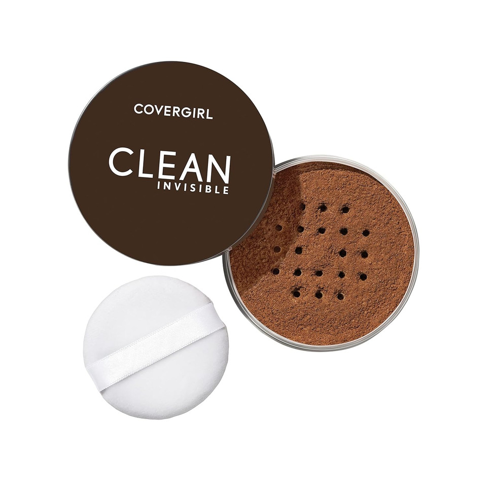Covergirl Clean Invisible Loose Powder - Loose Powder, Setting Powder, Vegan Formula - Translucent Dark, 20G (0.7 Oz)140 - Translucent Dark0.7 Ounce (Pack Of 1)