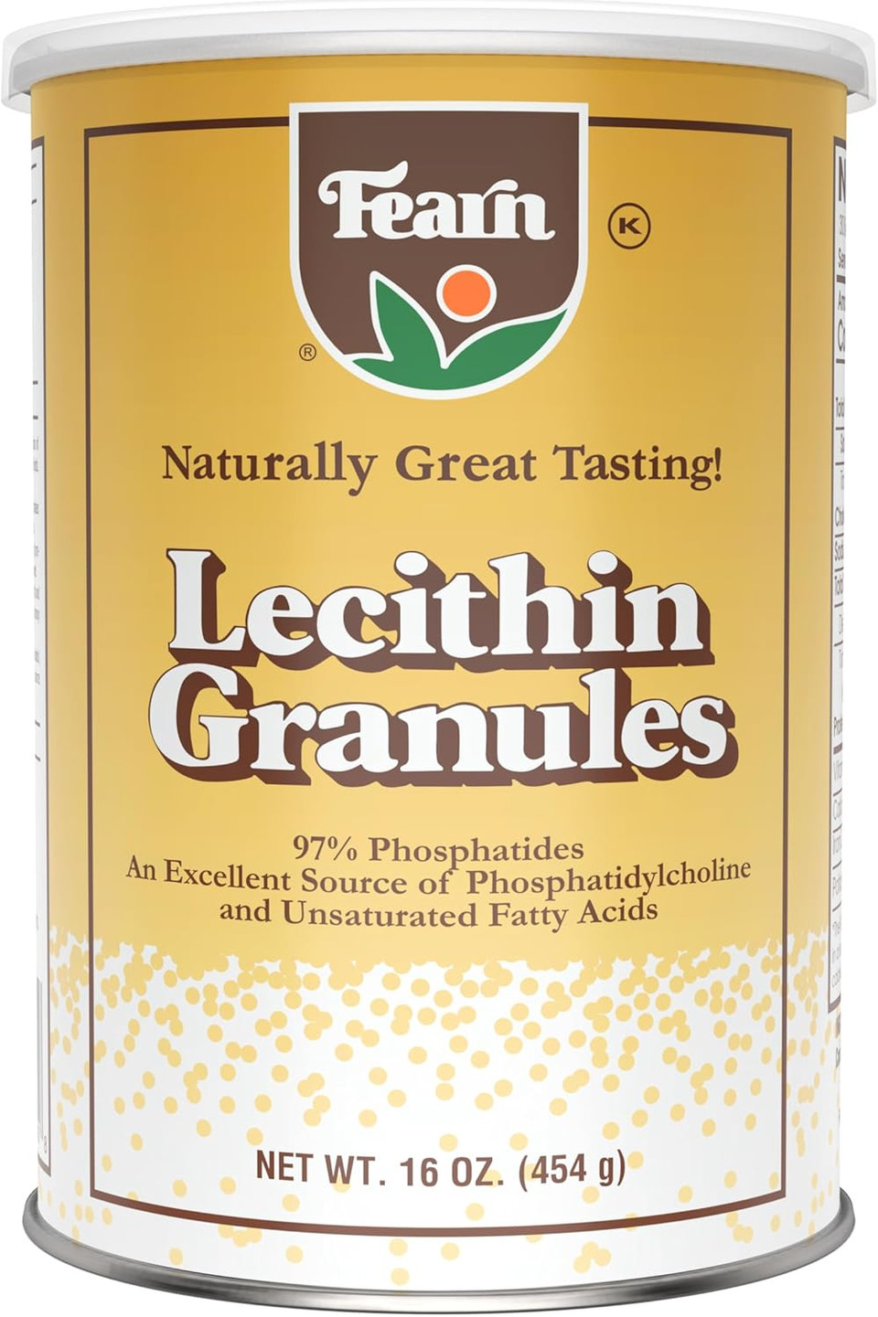 Fearn Natural Foods Soy Lecithin Granules  Fat Emulsifier With Essential Nutrients For Health, Improve Texture Of Cakes, Breads & Diy Gummies, 16 Oz