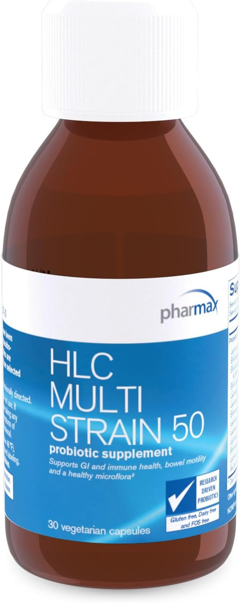 Pharmax Hlc Multi Strain 50 | Probiotic Supplement To Support Gut Flora | 30 Capsules