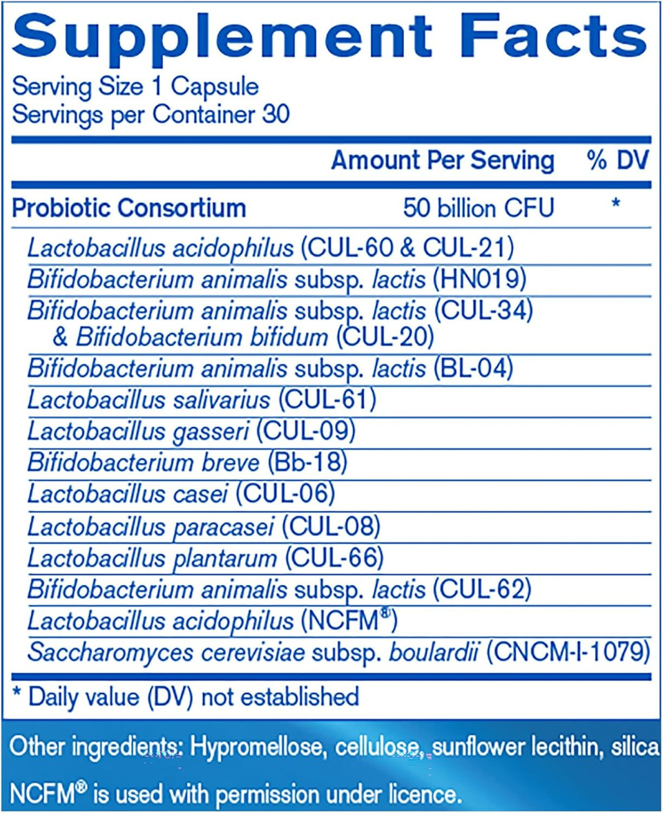Pharmax Hlc Multi Strain 50 | Probiotic Supplement To Support Gut Flora | 30 Capsules