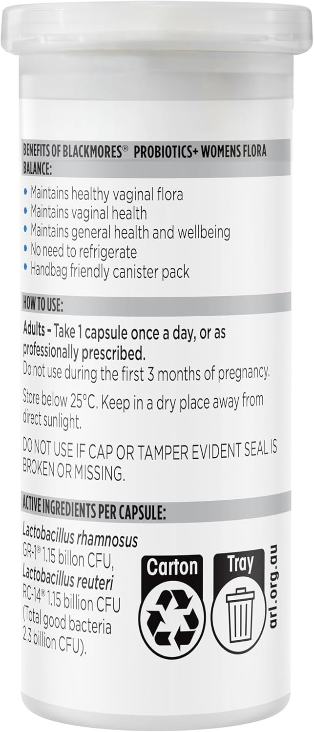 Blackmores Probiotics+ Womens Flora Balance 30 Capsules