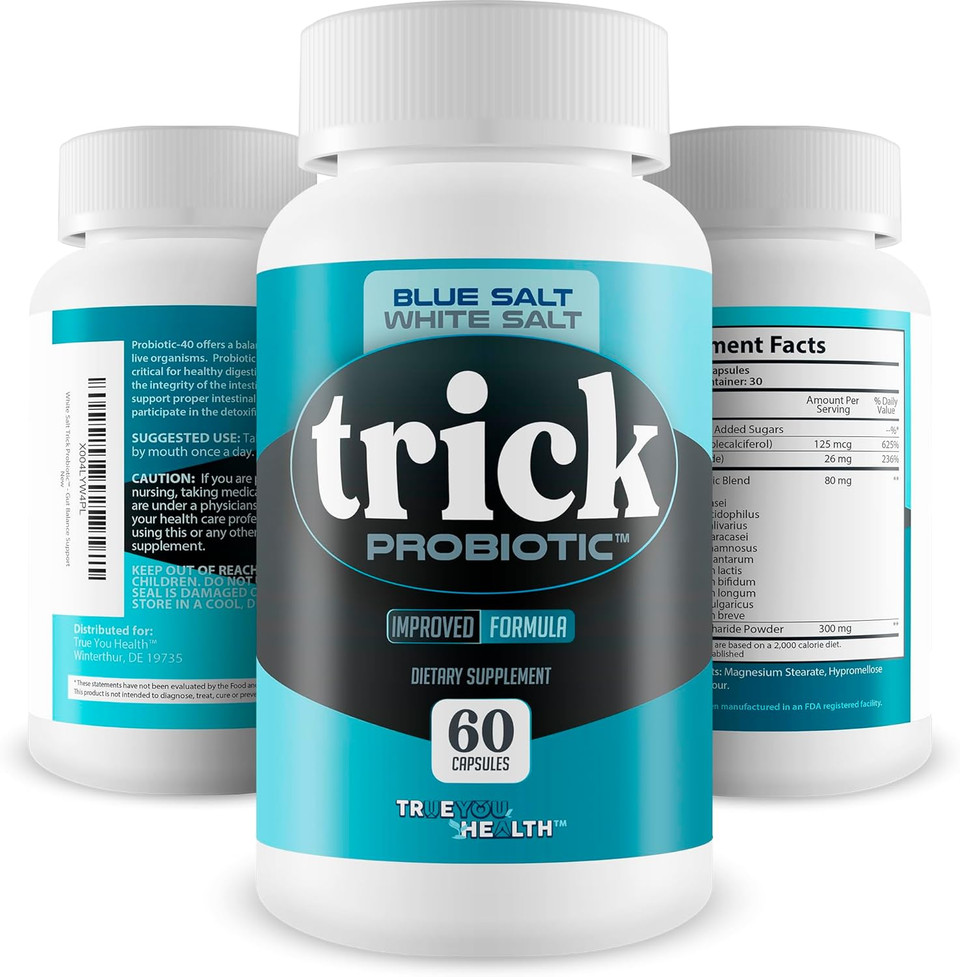Blue Salt White Salt Trick Probiotic - Our Best Probiotics For Men - Promote Heathy Microbiome - Gut Health Once Daily Men'S Probiotic - 40 Billion Mens Prostate Probiotics Blue Salt White Salt Trick Probiotic - Our Best Probiotics For Men - Promote Heathy Microbiome - Gut Health Once Daily Men'S Probiotic - 40 Billion Mens Prostate Probiotics