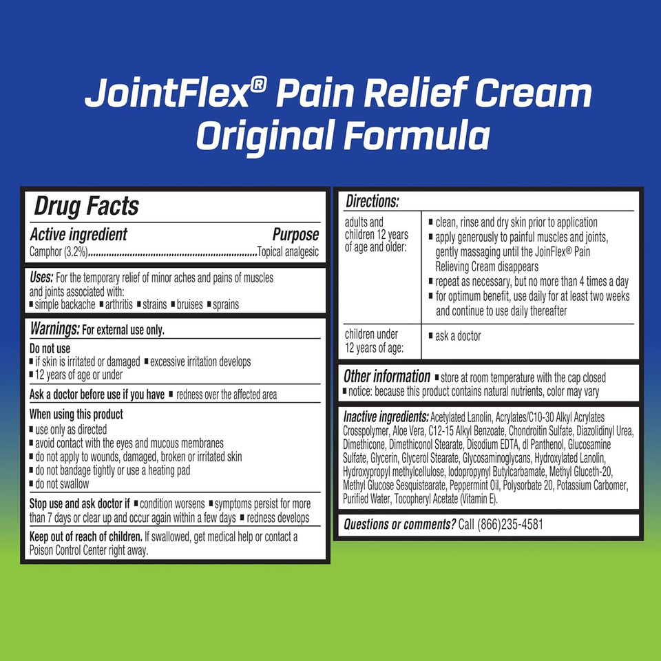 Jointflex Arthritis Pain Relief Creams, 4 Oz And 3 Oz Tubes With Turmeric And Fusome Delivery