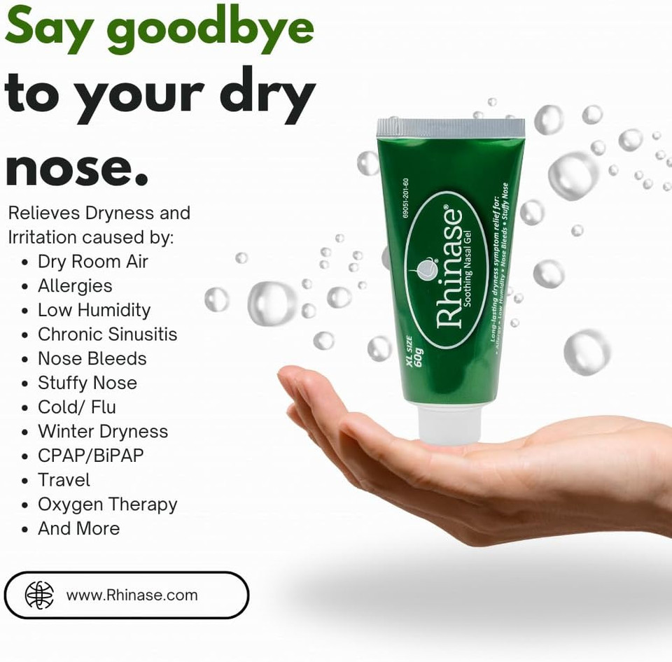 Rhinase Soothing Nasal Gel Xl 60 G For Nasal Dryness From Allergy, Low Humidity, Nose Bleeds, Stuffy Nose
 Rhinase Soothing Nasal Gel Xl 60 G For Nasal Dryness From Allergy, Low Humidity, Nose Bleeds, Stuffy Nose