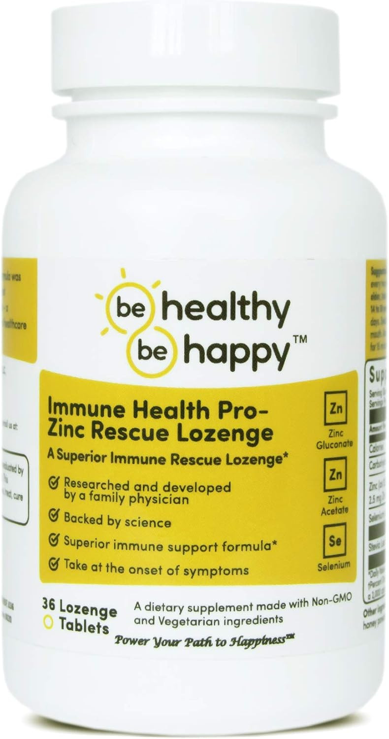 Be Healthy! Be Happy! Total Immune System Support Synergy Pack: Immune Health Pro - Micronutrient Daily Plus Immune Health Pro - Rescue Lozenge Cold Formula Value Pack
