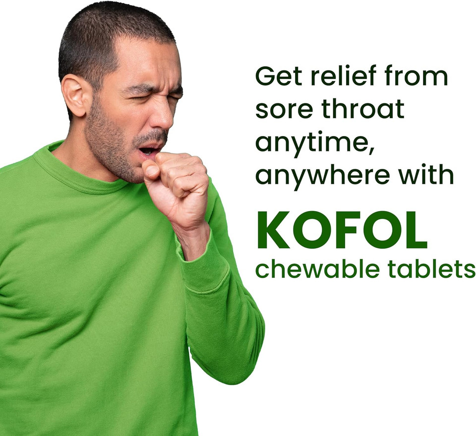 Charak Pharma Kofol Chewable Tablet For Cough, Sore Threat
