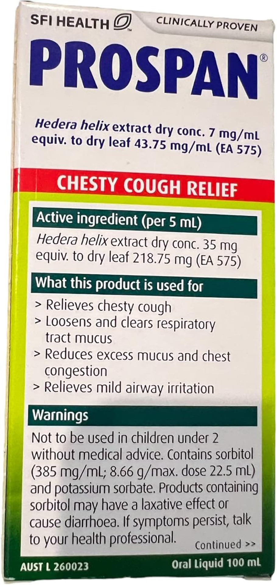 Prospan Cough Syrup - 100Ml Chesty Cough Relief & Mucus Relief