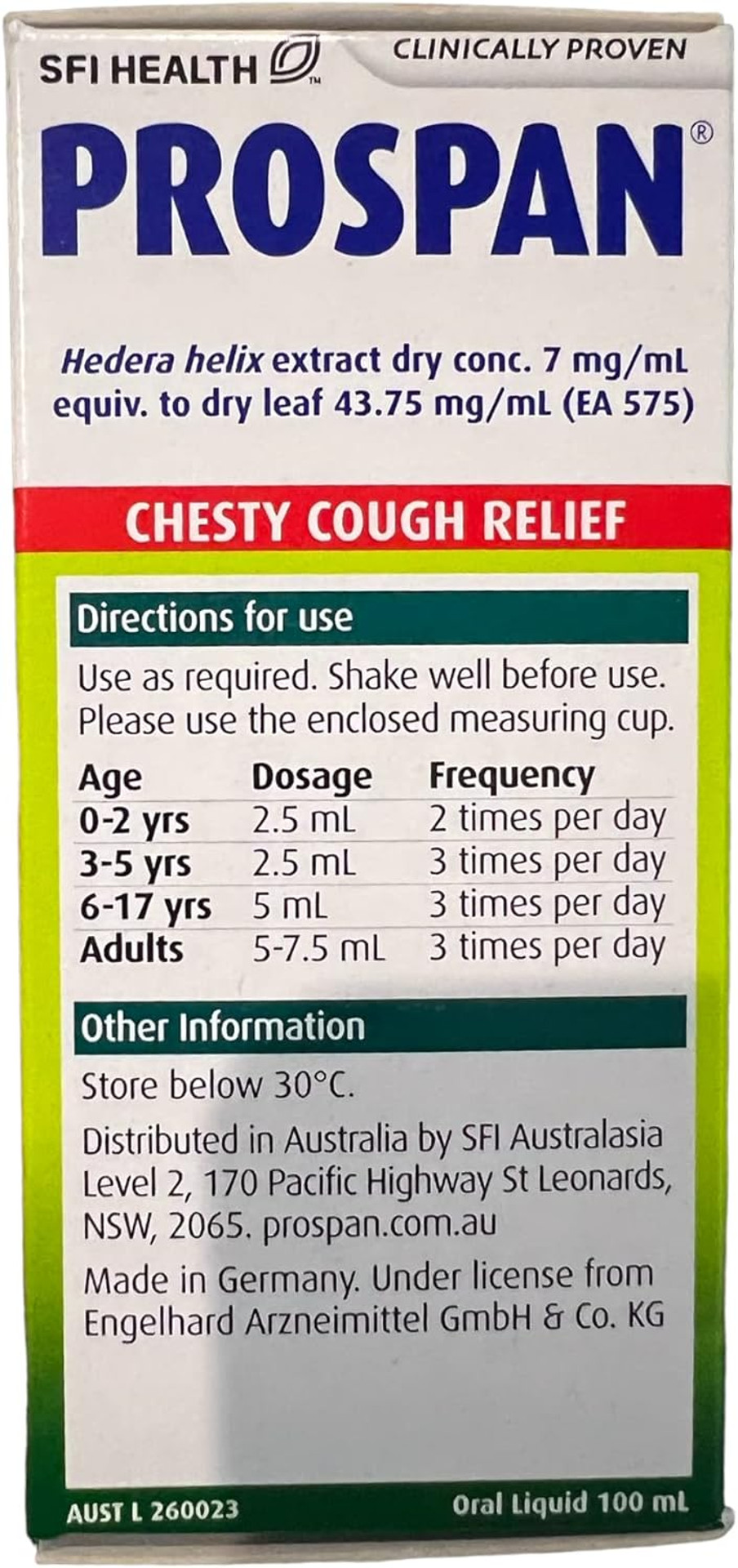 Prospan Cough Syrup - 100Ml Chesty Cough Relief & Mucus Relief