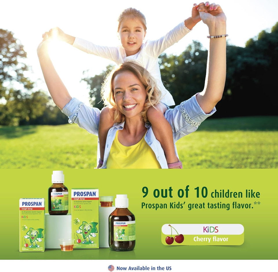 Prospan/Abrilar Kids Cough Syrup + Mucus With Proprietary Ivy Leaf Extract Ea575 - Soothes Cough, Mucus Relief, No Sugar, Non-Drowsy, Alcohol-Free, Drug-Free - 200 Ml