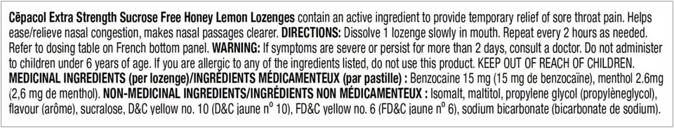 Cepacol Maximum Strength Throat Drop Lozenges, Honey Lemon, 16 Count