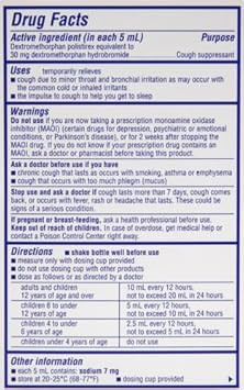 Delsym 12 Hour Cough Relief Liquid- Day Or Night, Orange Flavor Cough Medicine With Dextromethorphan Helps Quiet Cough By Suppressing Cough Reflex, 3 Oz