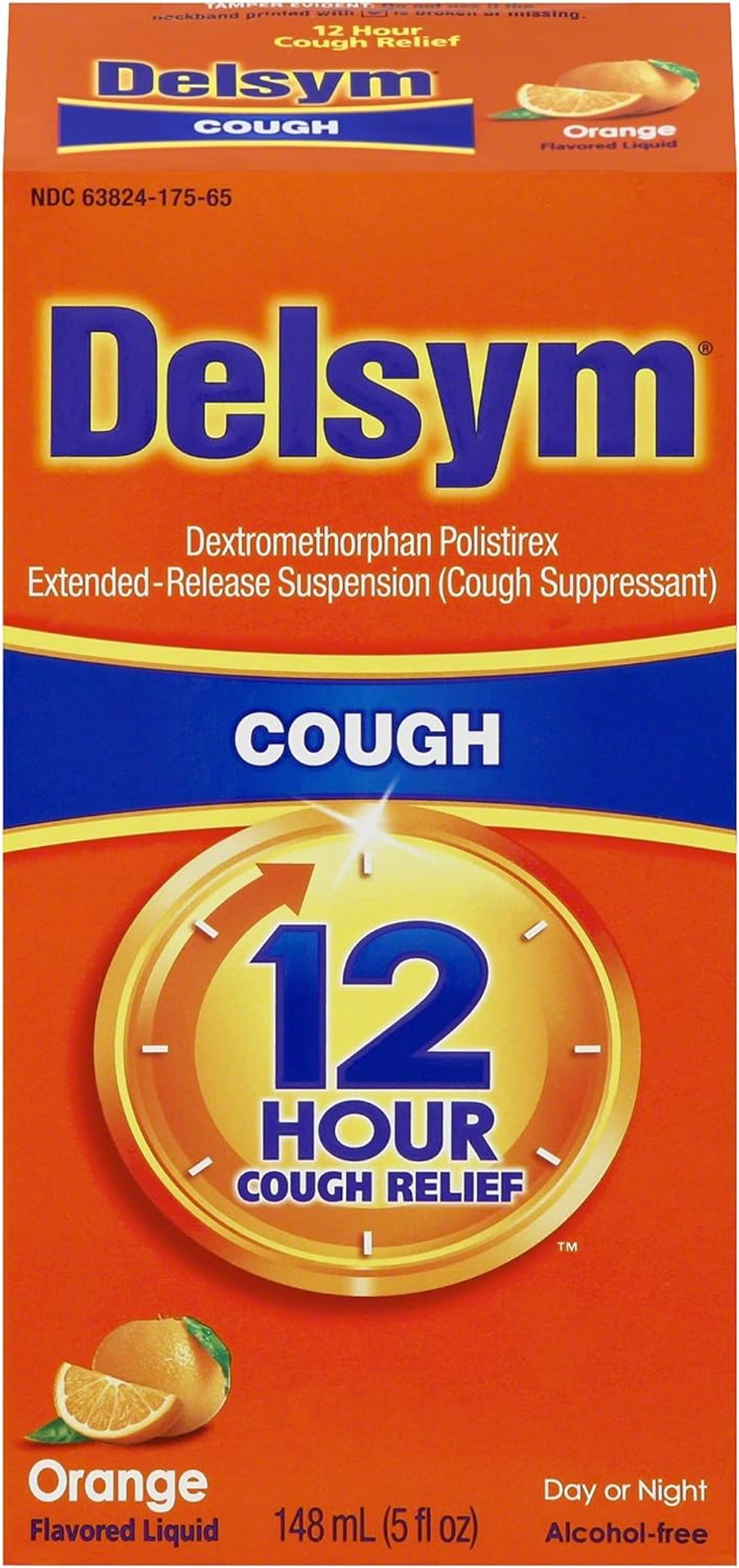 Delsym Adult 12 Hr Cough Relief Liquid, Grape, 5Oz