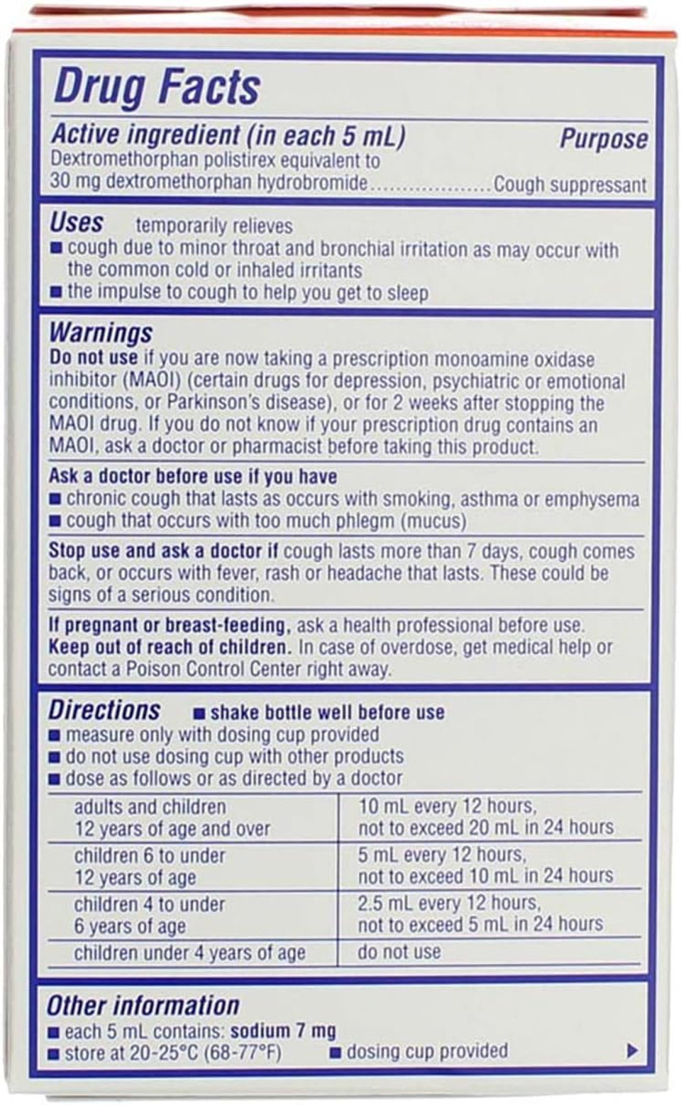 Delsym Cough Suppressant Liquid, 3 Oz (Orange, Adult 3 Fl Oz)