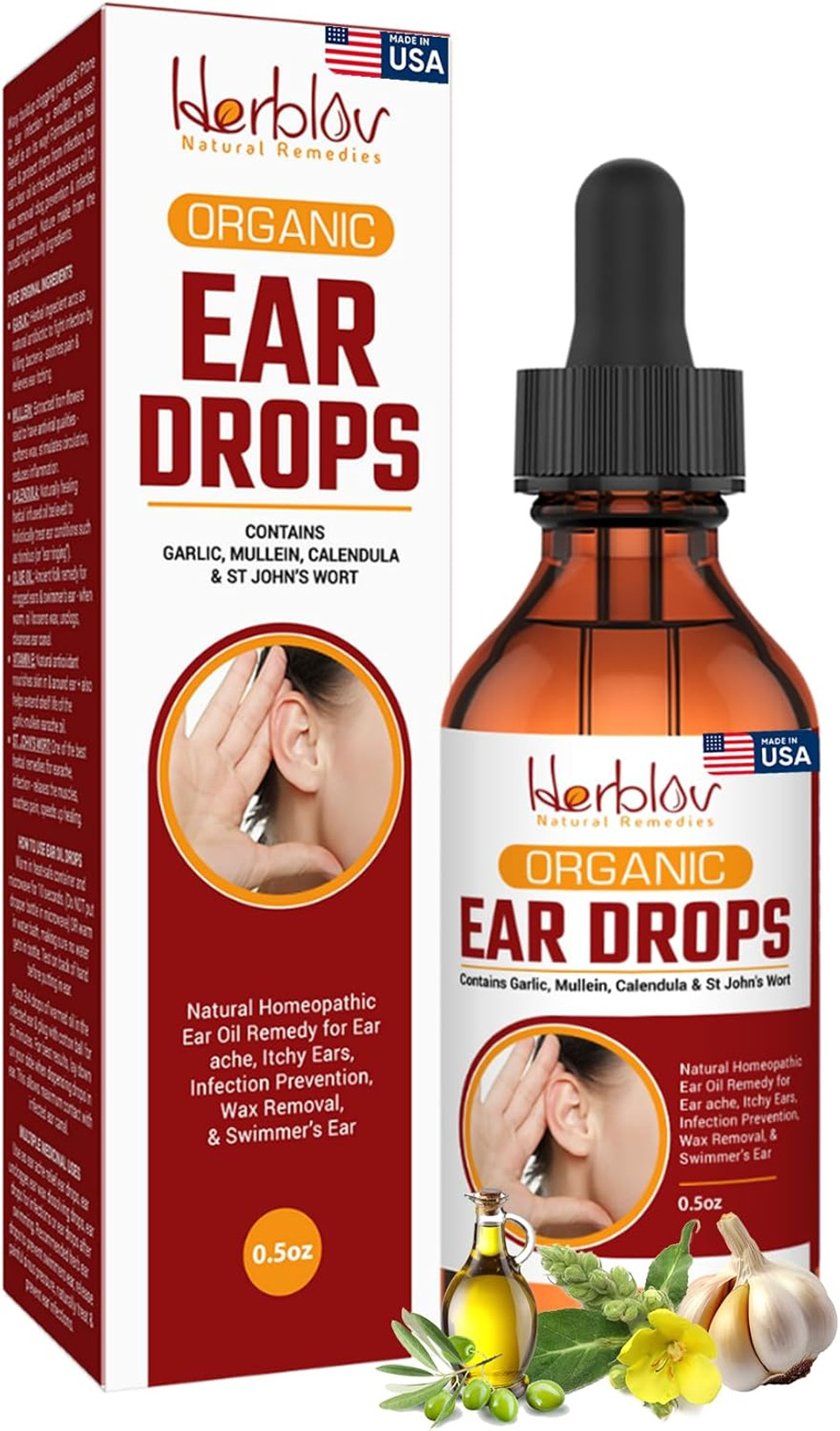 Organic Ear Oil For Ear Infections - Natural Eardrops For Infection Prevention, Swimmer'S Ear & Wax Removal - Kids, Adults, Baby, Dog Earache Remedy - With Mullein, Garlic, Calendula, Made In Usa Organic Ear Oil For Ear Infections - Natural Eardrops For Infection Prevention, Swimmer'S Ear & Wax Removal - Kids, Adults, Baby, Dog Earache Remedy - With Mullein, Garlic, Calendula, Made In Usa