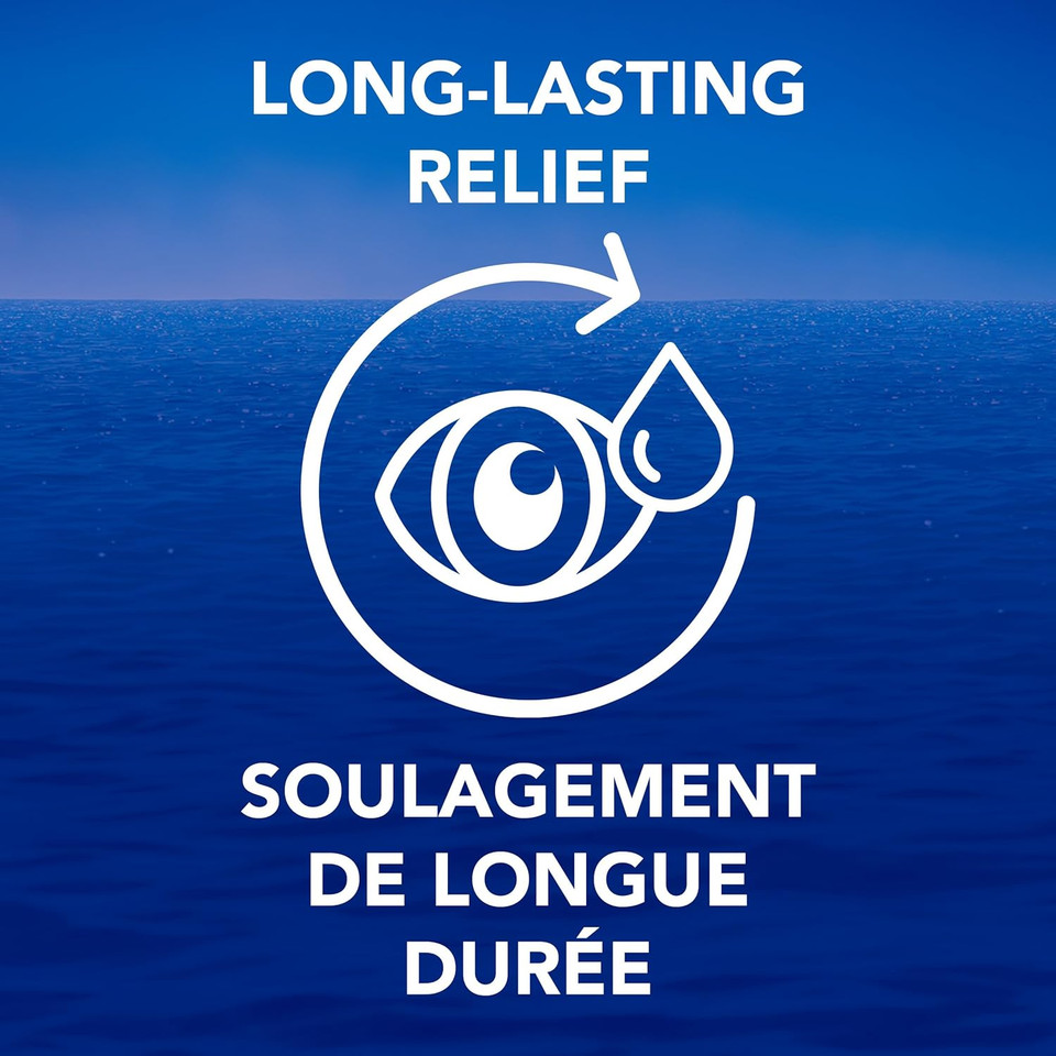 Eye Drops, For Dry Eyes, Fast And Long-Lasting Relief, Preservative Free, Naturally Sourced Lubricant, Home And Away Twin Pack (2 X 10 Ml), 20 Ml