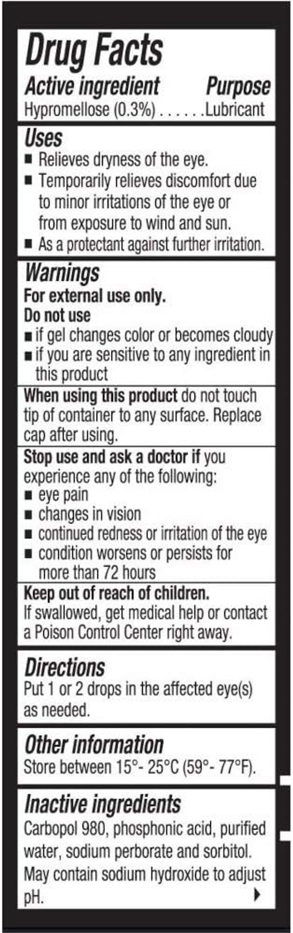 Genteal Severe Dry Eye Relief, Lubricant Eye Gel - .35 Oz