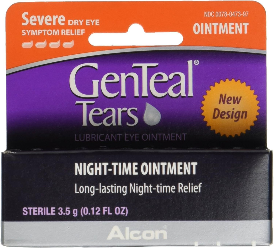 Genteal Tears Lubricant Eye Ointment, Night-Time Ointment 0.12 Oz