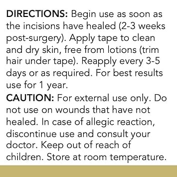 Ageless Millennial Aesthetics - Soothing Silicone Scar Tape - Extra-Long, Discreet Post-Op Scar Management - 0.5In X 120In