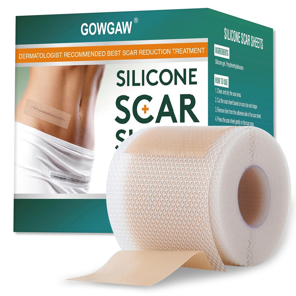Medical Grade Silicone Scar Sheets, Silicone Scar Tape (1.6X 60 Roll-1.5M), Professional Scar Removal Treatment, Reusable Silicone Scar Strip For Keloid, C-Section, Surgery, Burns, Acne Etc