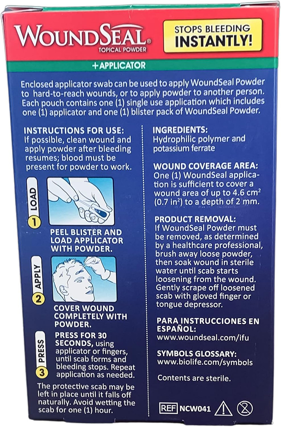 Wound Seal With 4 Applicators And Powders