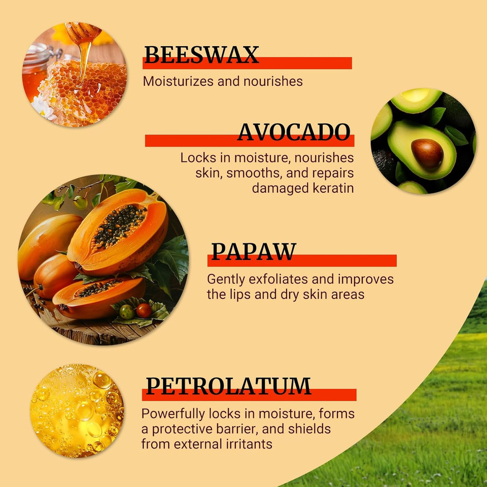 Papaw Ointment 25G, Papaya Balm Moisturizing Cream Imported Directly From Australia,Orange