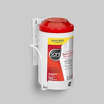 Professional Disposables, Intl.-P66784 Sani-Wipe Non-Rinse Food Contact Hard-Surface Sanitizing Wipe, 7.75" X 5", 175/Can