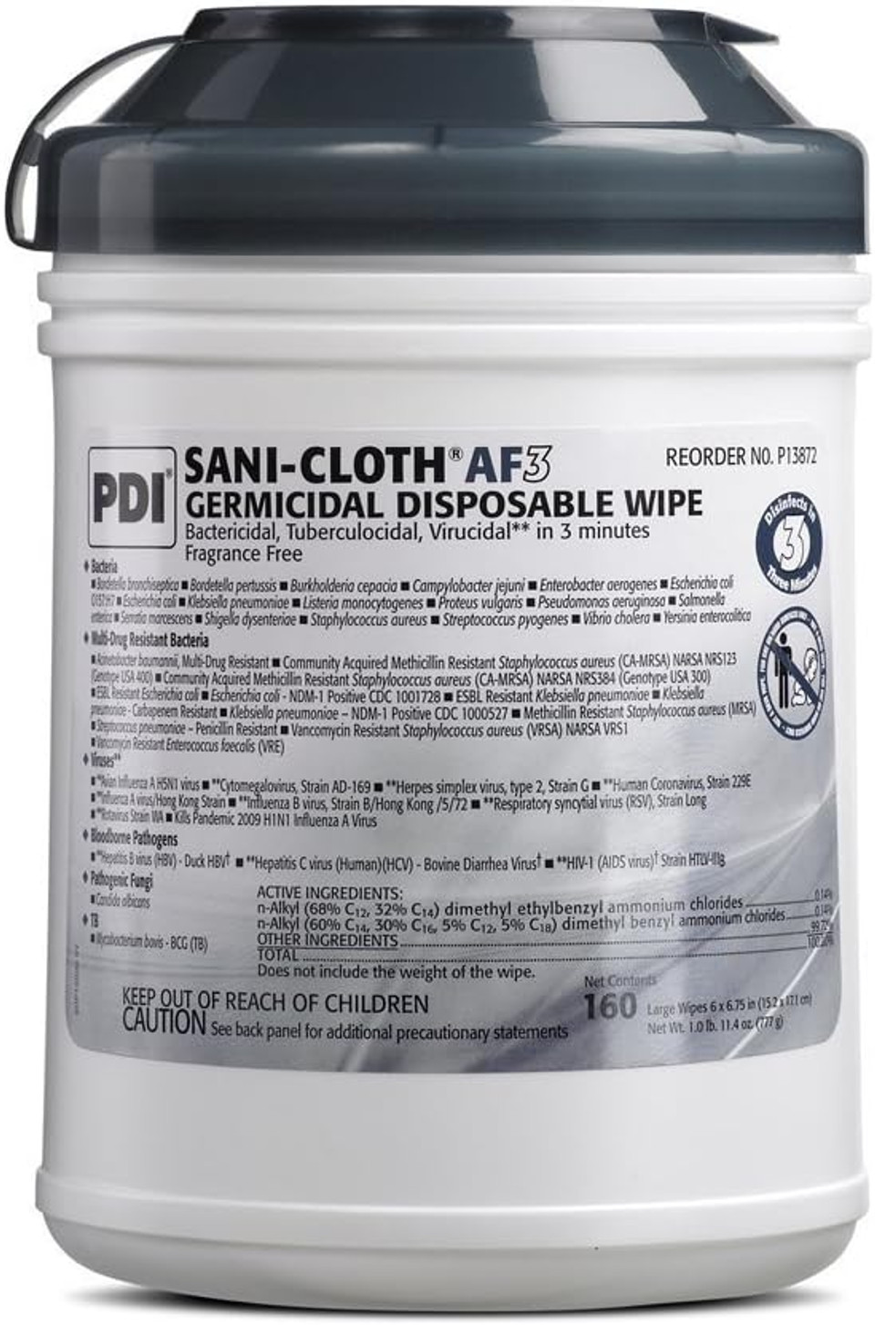 Pyp13872 - Sani-Cloth Af3 Germicidal Disposable Wipes, Large