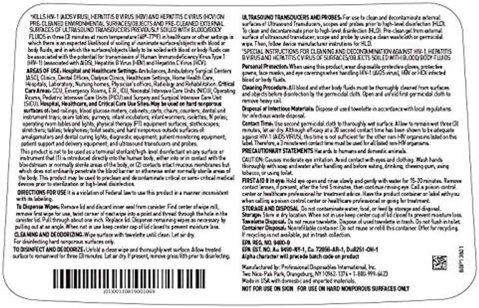 Pyp13872 - Sani-Cloth Af3 Germicidal Disposable Wipes, Large