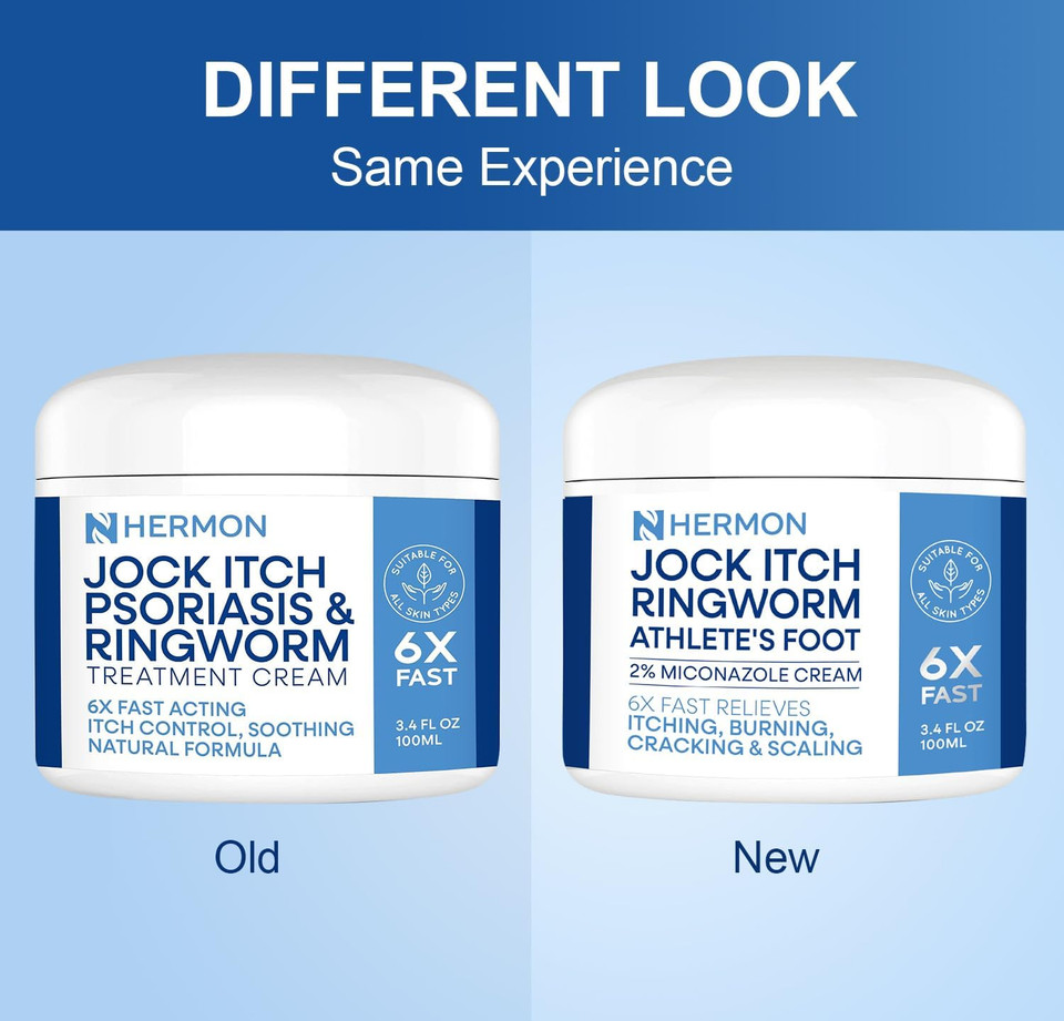 Jock Itch Antifungal Cream, Ringworm Treatment For Humans, Psoriasis Scalp Treatment, Ringworm Cream For Humans, Foot & Body Balm, Provides Soothing Relief-2 Pack