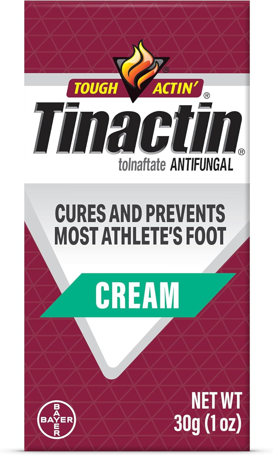 Tinactin Antifungal Cream, AthleteS Foot Treatment, Tolnaftate 1%, Proven Clinically Effective On Most AthleteS Foot And Ringworm, 1 Ounce, 30 Grams, Tube