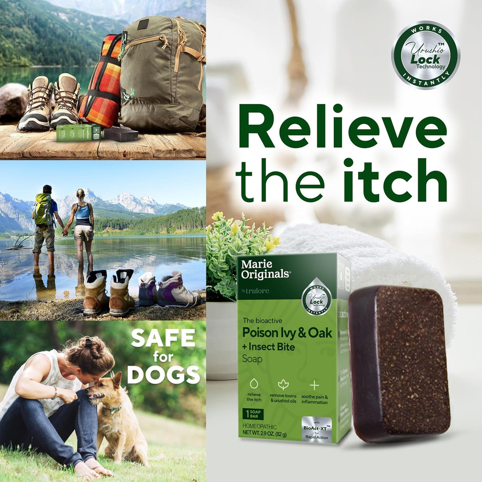 Marie'S Original Poison Ivy Soap Bar | All Natural Poison Ivy Treatment | Anti-Itch Skin Cleanser Bar Wash For Poison Ivy, Poison Oak & Sumac | Removes Oils, Soothes & Relieves Rashes | 2.9 Ounces Marie'S Original Poison Ivy Soap Bar | All Natural Poison Ivy Treatment | Anti-Itch Skin Cleanser Bar Wash For Poison Ivy, Poison Oak & Sumac | Removes Oils, Soothes & Relieves Rashes | 2.9 Ounces