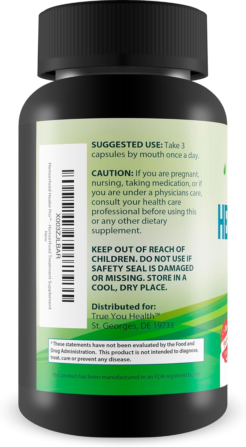 Hemorrhoid Healer Pro - Extra Strength & Improved Formula - Our Best Hemorrhoid Pills - Support Hemorrhoid Healing - Gut & Colon Health - Natural Hem Healer Hemorrhoid Treatment Supplement