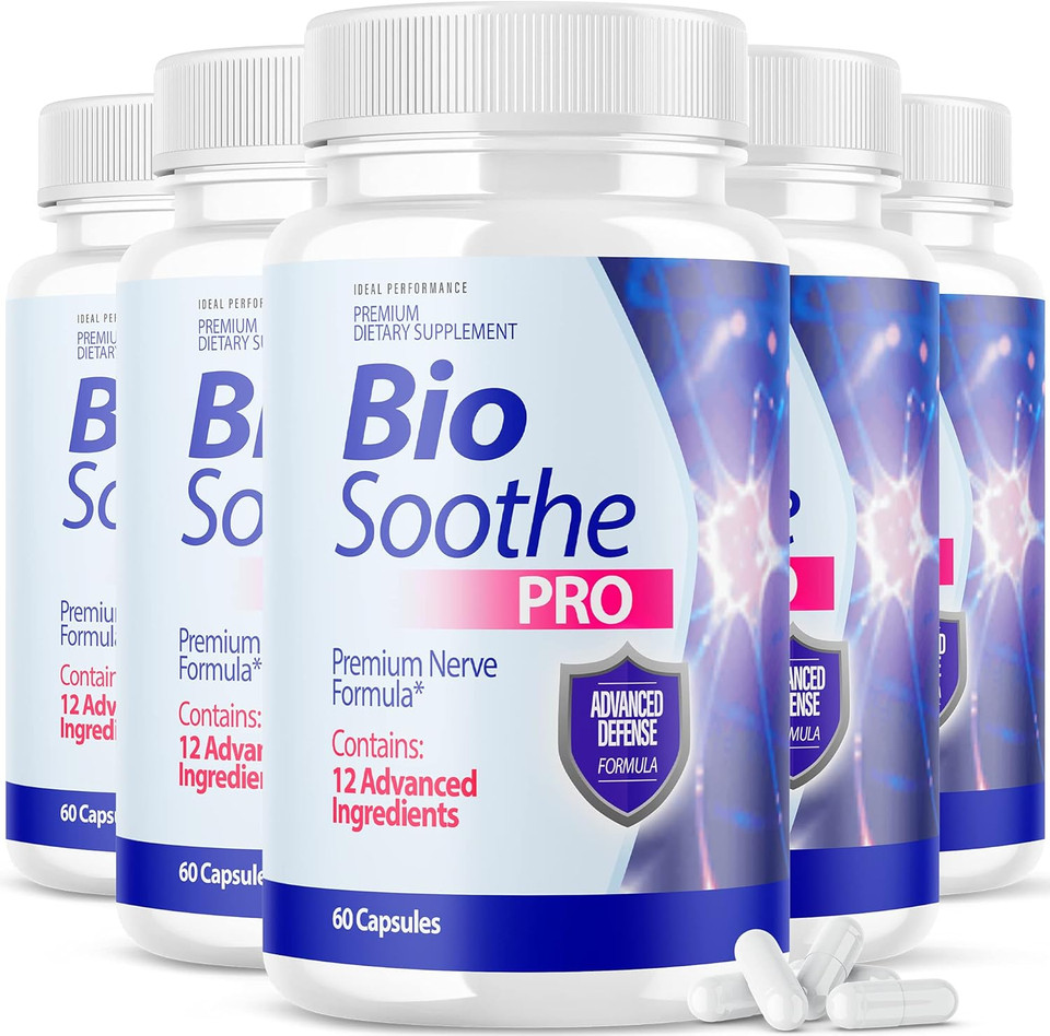 Ideal Performance (5 Pack) Biosoothe Pro Neuropathy Treatment Capsule For Nerve Pain Repair Pills Bio Soothe Premium Formula Supplement Alpha Fix Neeve (300 Capsules)