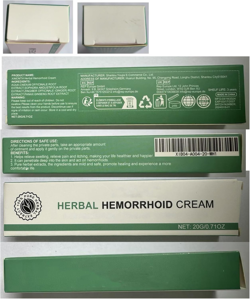 Herbal Hemorrhoids Cream,Hemorrhoid Cream,For Men And Women (1Pcs)
