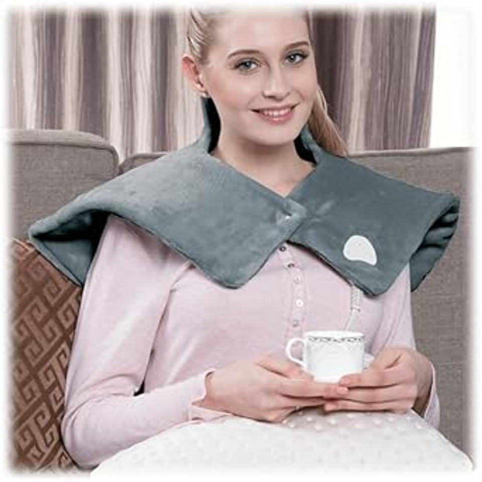 Pursonic Electric Neck & Shoulder Heating Pad, Heat Therapy For Muscle Pain, Cramps,Sore Muscles In Neck & Back Areas, 3 Heat Settings, Auto Shut-Off