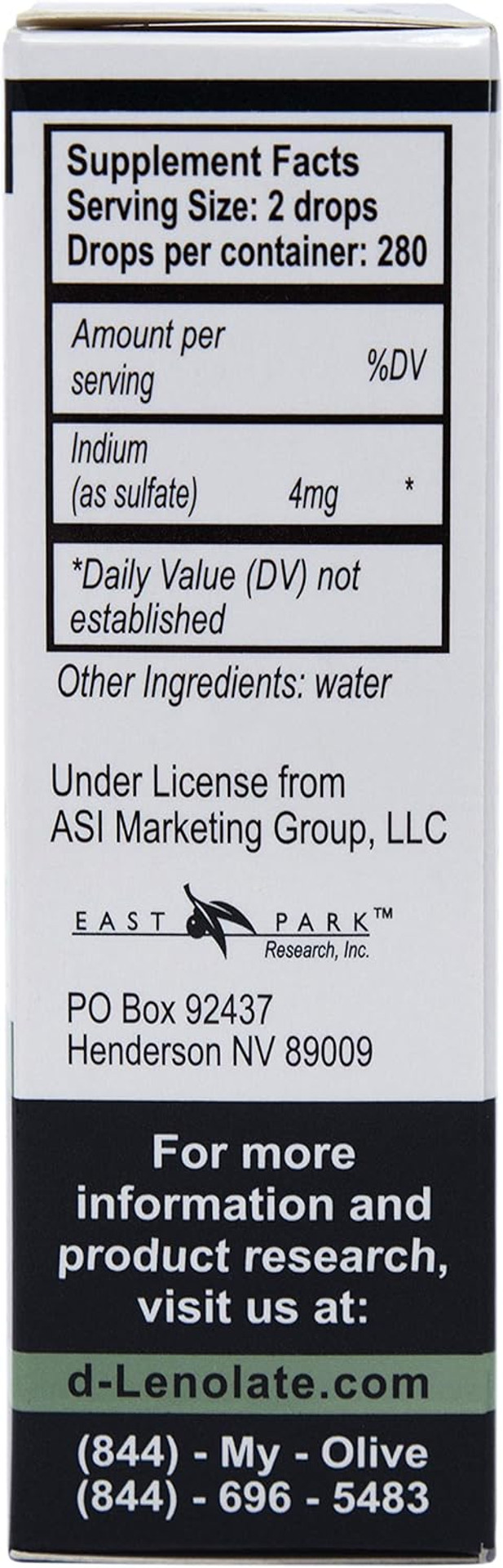 East Park Research - Indium Xl - Healthy Inflammation Response, Antioxidant And Natural-Aging Supplement - 12 Milliliter East Park Research - Indium Xl - Healthy Inflammation Response, Antioxidant And Natural-Aging Supplement - 12 Milliliter