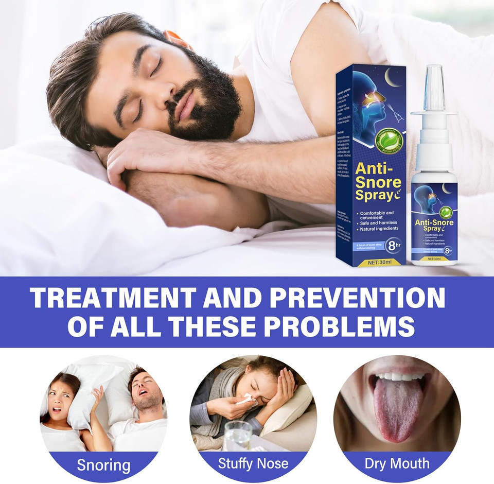 Itecfreely Anti Snoring Spray, Fast Snore Sto_Pper Helps Open The Throat & Air Passage While Sleeping, Effective Snoring Solution For Better Breathing Relief(1.0 Fl Oz)
