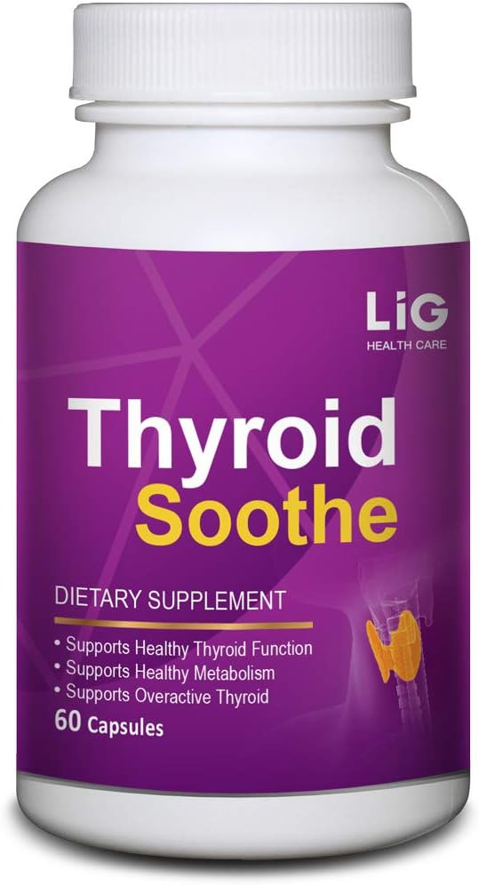 Lig Thyroid Soothe -Natural Herbal Supplement For Overactive Thyroid-Minimize Thyroid Goiter-Balance Hormone Levels-Maintain Thyroid Function